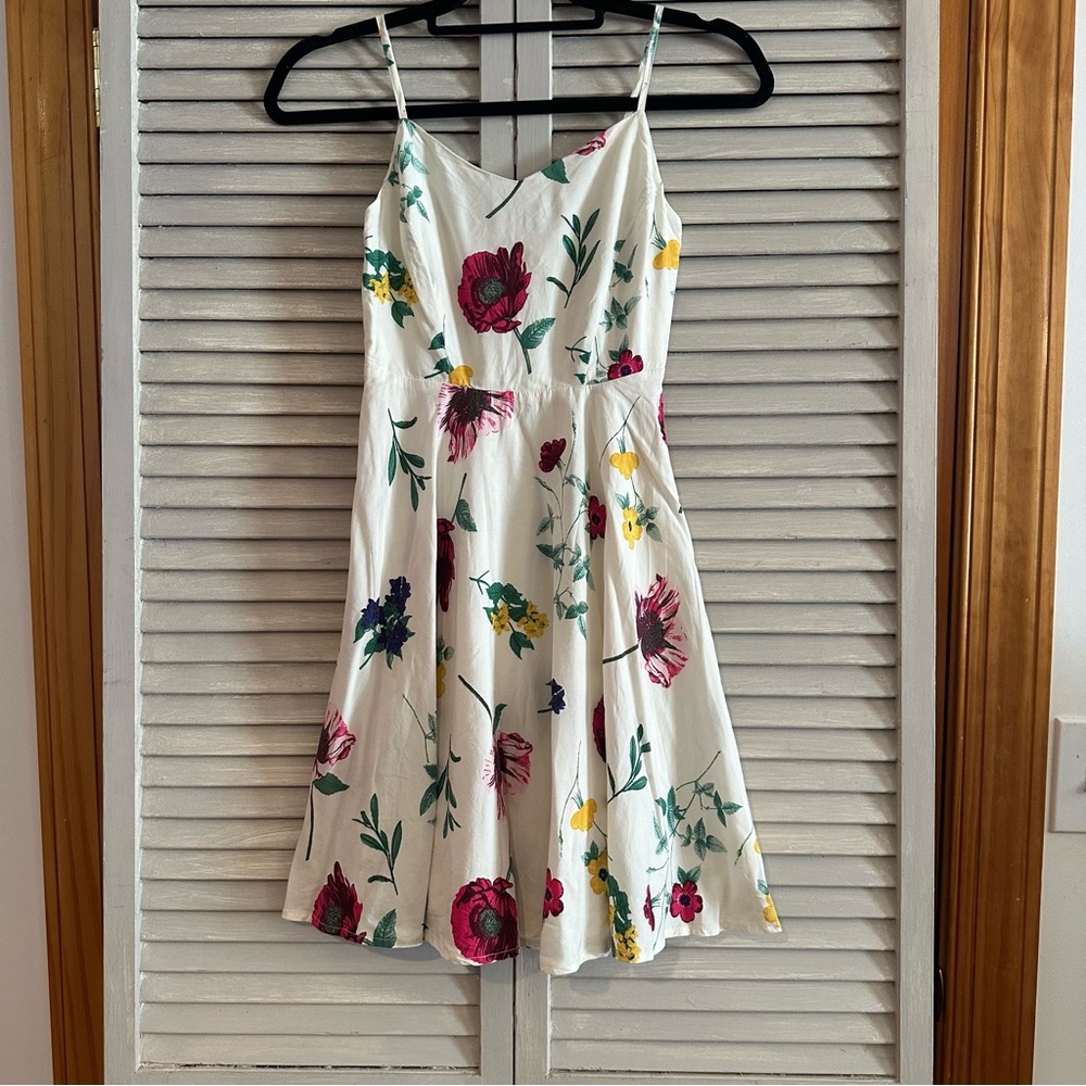 Old Navy Floral Mini Dress - Cream and Pink